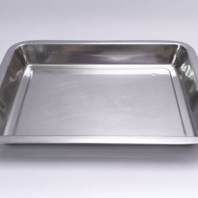 Travessa de Inox Com Borda Alta