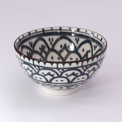 Mini Bowl de Porcelana Dubai Verde e Branco