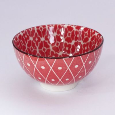 Mini Bowl de Porcelana Petersburgo Laranja e Branco