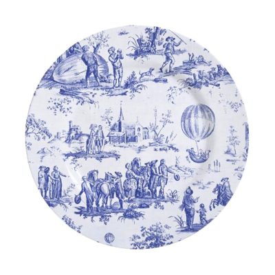 Prato Mesa Toile de Jouy Azul