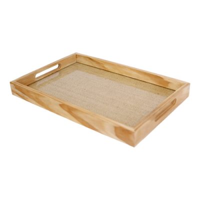 Bandeja De Madeira Pinus Com Sisal